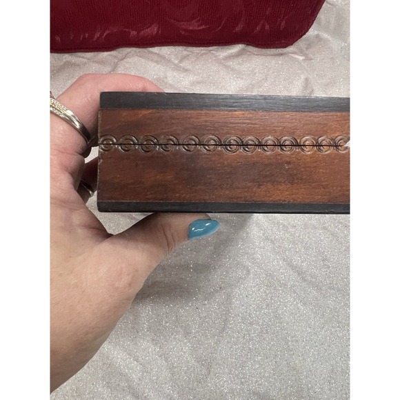 VTG BEAUTIFUL Handcrafted Rosewood Jewelry chest 5 x 3.5 x 1.5 (1506) - Picture 9 of 10